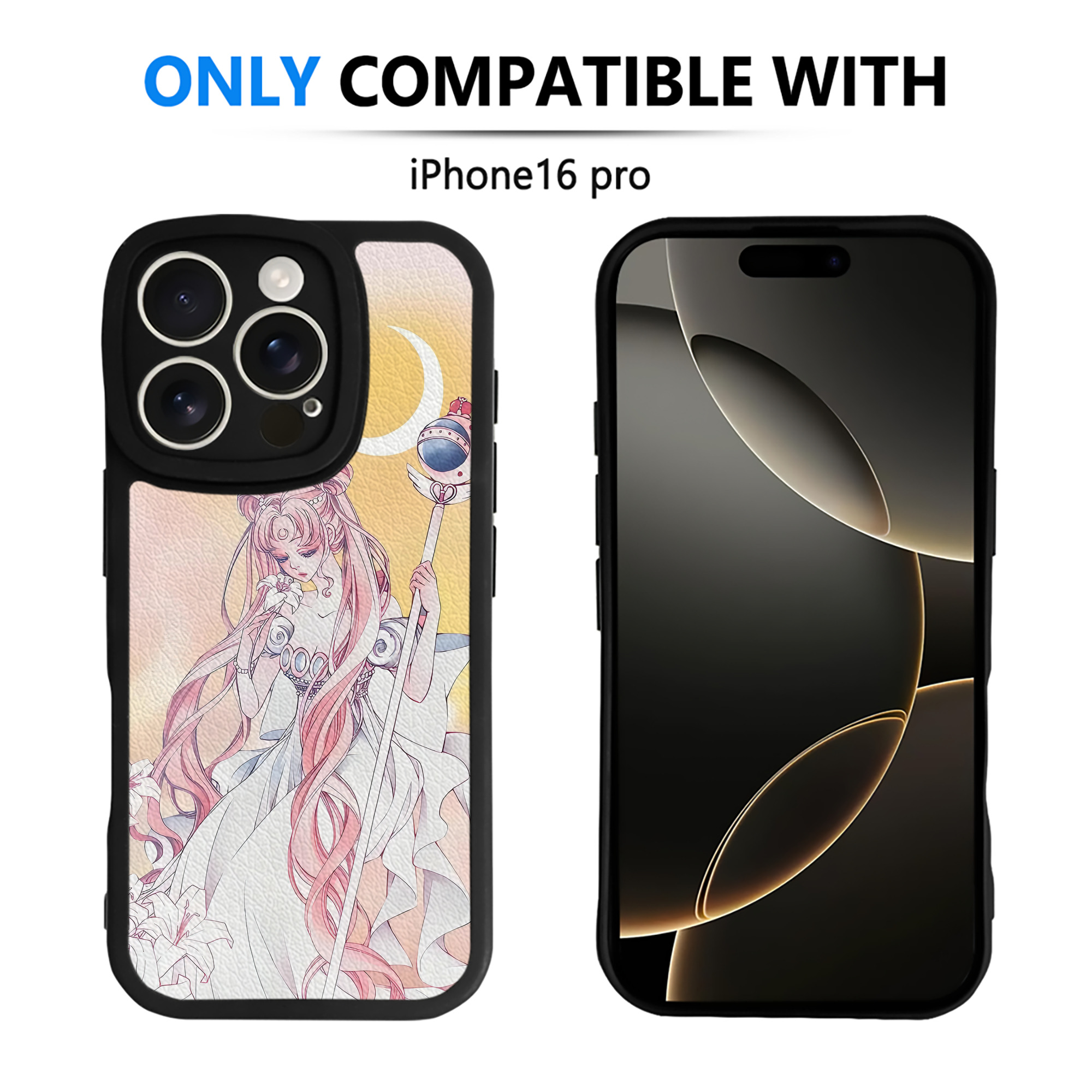 （画像用） 美少女戦士セーラームーン Sailor Moon 【iPhone 16シリーズ対応】シリコンスマホケース（レザー調） 材質：シリコン